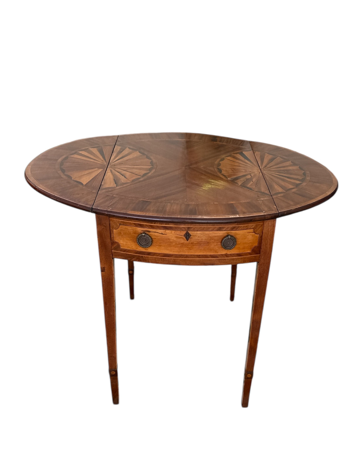 George III Satinwood, Sycamore, Mahogany and Marquetry Pembroke Table Late 18th century