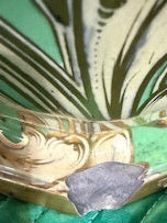 Antique Porcelain Vase Greenn Ground and Gold with Lid
