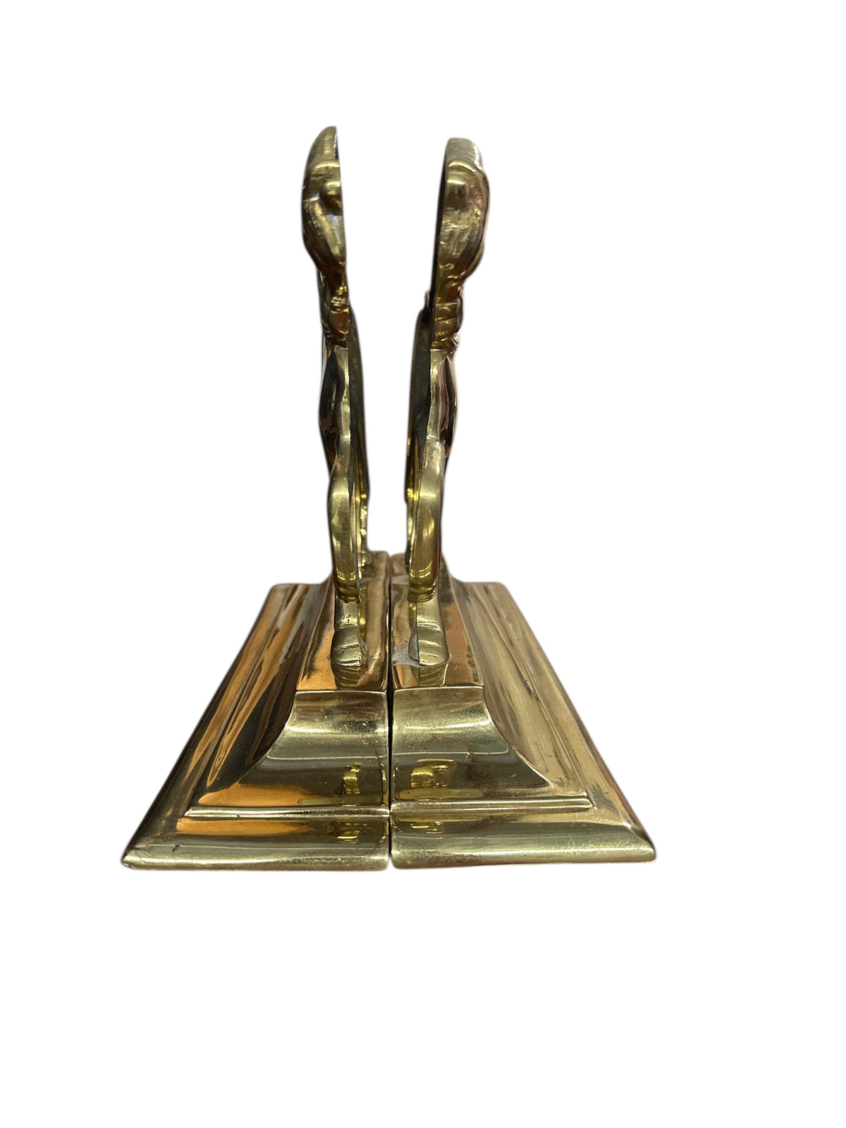 Pair English Brass Equine Door Stops or Book Ends