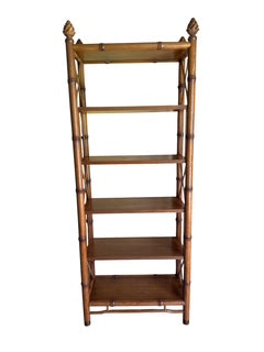 Vintage Bamboo Etegere