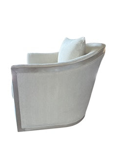 Swivel Barrel Chair with Oak Frame by Sam Moore