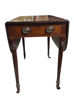 Antique Mahogany Drop Leaf Side Table