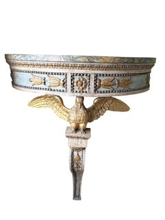 Italian Neoclasical Console Wall Mount Carved Gilt Wood 18th Century