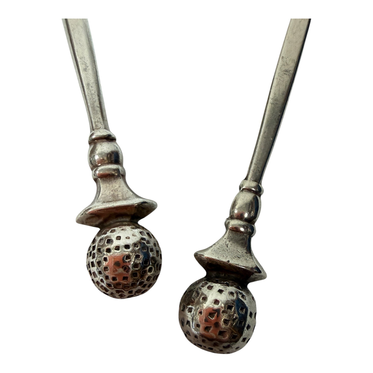 Set of Two Five O'Clock Silver Golf Ball Spoons