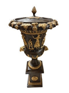 French Empire Style Patinated Bronze/Gilt Campagna Urn