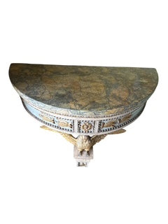 Italian Neoclasical Console Wall Mount Carved Gilt Wood 18th Century
