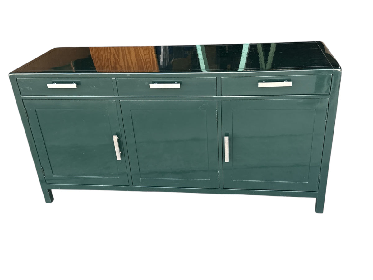 Green Lacquer Credenza by Sligh