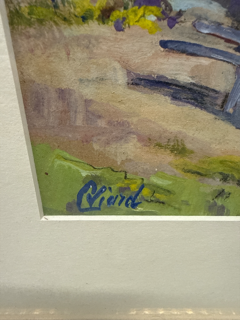Water Color of Stone Bridge by C. Viara