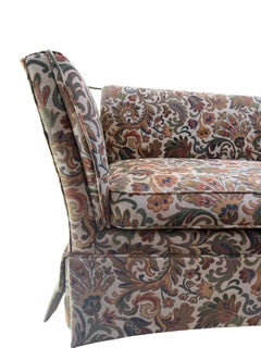 Vintage Ratchet Form Sofa with Pine Finials By Baker