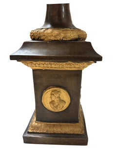 French Empire Style Patinated Bronze/Gilt Campagna Urn