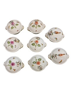Set of Eight Rothshild Bird-Bouillon-Cream Soups With Lids