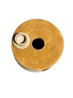 Glazed Ceramic Container/Vessel/Whiskey Barrel with Lid