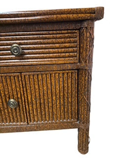 Tortoise Bamboo Style Side Table