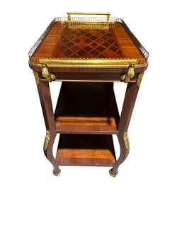 Drinks or Dessert Serving Cart Parquetry Top