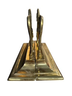 Pair English Brass Equine Door Stops or Book Ends