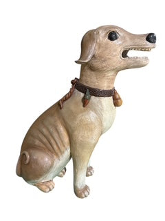 Terracotta Decorative Seated Dog Sculpture