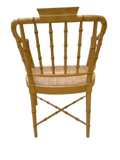 Set of Eight Bamboo Chair with Cane Seats