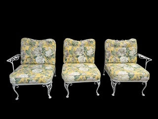 Woodard Chantilly Rose White Painted Three Piece Seating Group