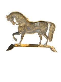 Pair English Brass Equine Door Stops or Book Ends