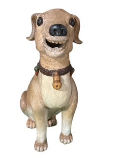 Terracotta Decorative Seated Dog Sculpture