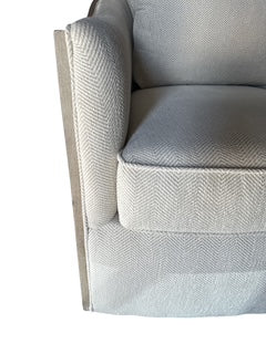 Swivel Barrel Chair with Oak Frame by Sam Moore