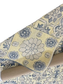 Wool Blue, Yellow and Cream Rug