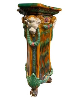 Monumental Majolica Pedestal