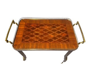 Drinks or Dessert Serving Cart Parquetry Top