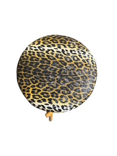 Bamboo Stool - Leopard Print Cushion