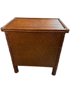 Tortoise Bamboo Style Side Table