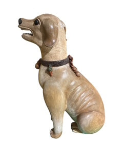 Terracotta Decorative Seated Dog Sculpture