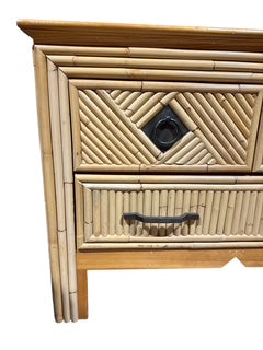 Boho Chic Pencil Reed and Bamboo Chest