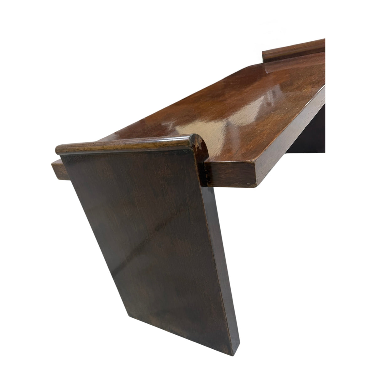 Walnut Finish Solid Wood Bench