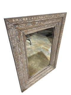 Large Carved Wood Mirror