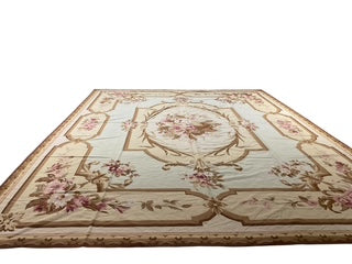 French Needlepoint Aubusson Style Area Rug