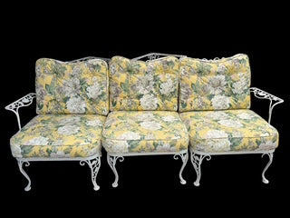 Woodard Chantilly Rose White Painted Three Piece Seating Group