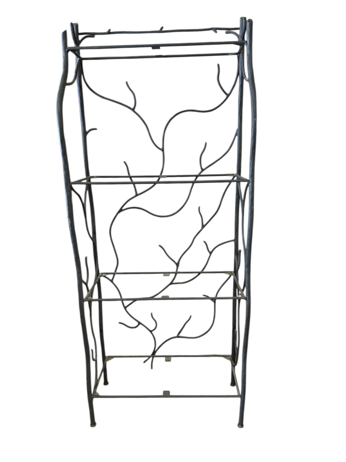 Metal Faux Bois Etegere