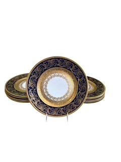 Royal Bavarian Plates Cobalt and Gold