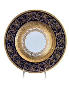 Royal Bavarian Plates Cobalt and Gold