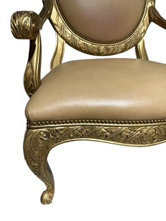Carved Gild Framed Armchair (frame only)