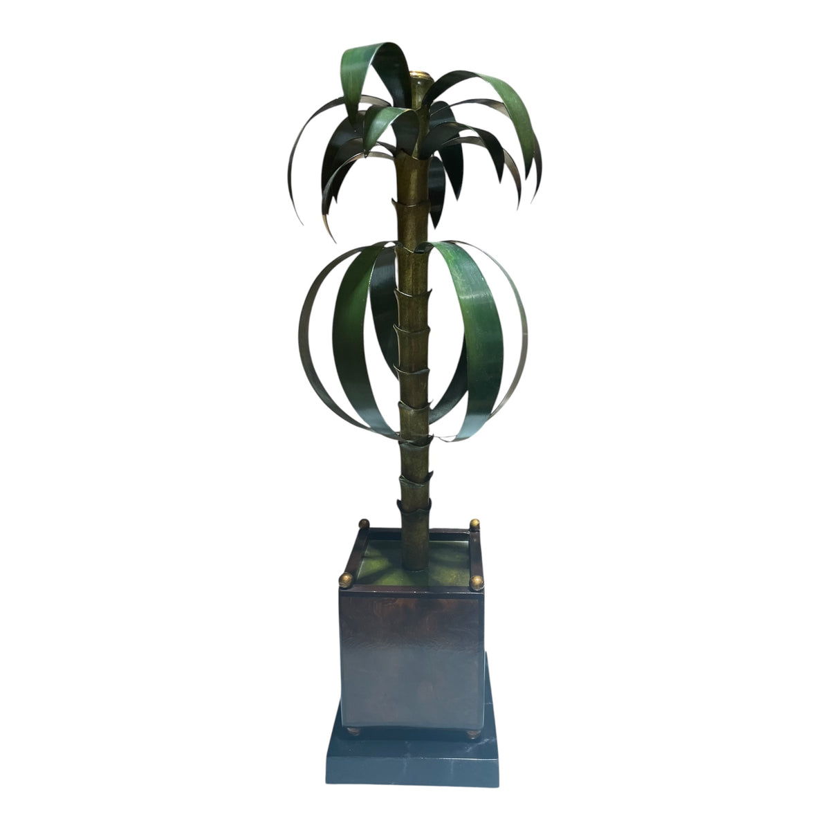 Vintage Potted Palm Tree Tole Lamp $850 ONLINE CHAIRISH