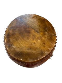 Large Chinese Red Lacquer Drum