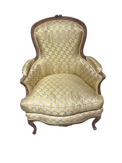 Pair Antique 18th Century French Bergere Armchairs