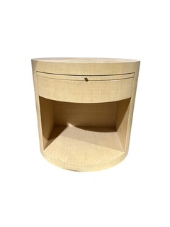 Raffia Side Table with Single Drawer