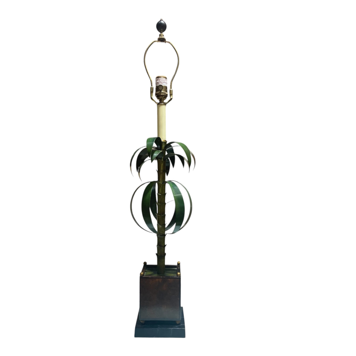 Vintage Potted Palm Tree Tole Lamp $850 ONLINE CHAIRISH
