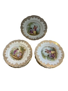 Set of Twelve Sevres Plates