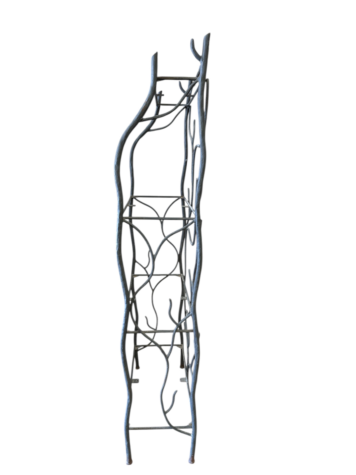 Metal Faux Bois Etegere