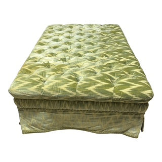 Green Custom Upholstered Ottoman
