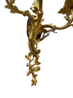 Pair Gilt Bronze Sconces