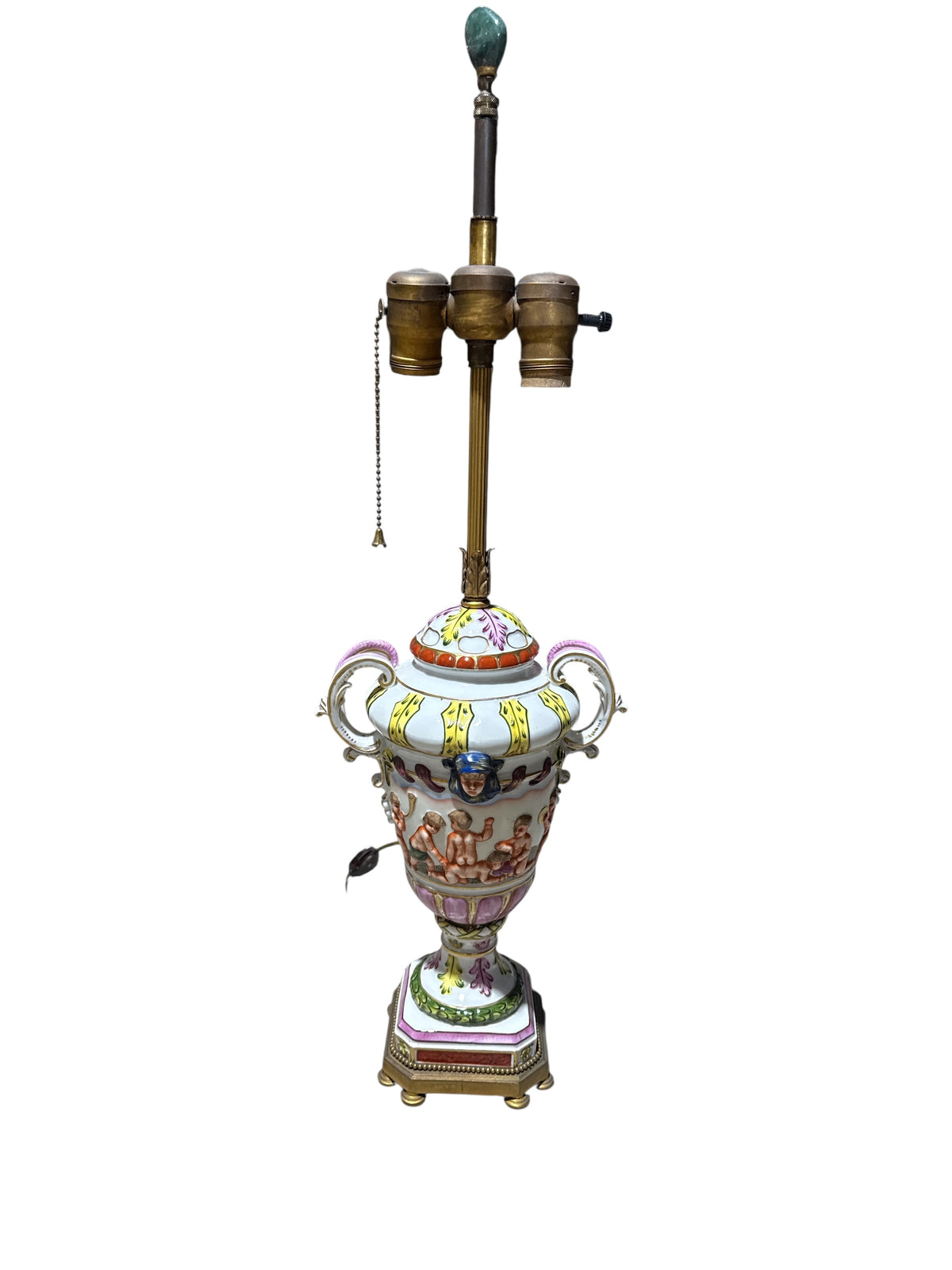 Single Painted Porcelain- Capodimonte Lamp